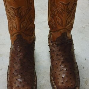 Justin 8573 Men's AQHA Full Quill Ostrich Remuda Western Boot   size 11.5D